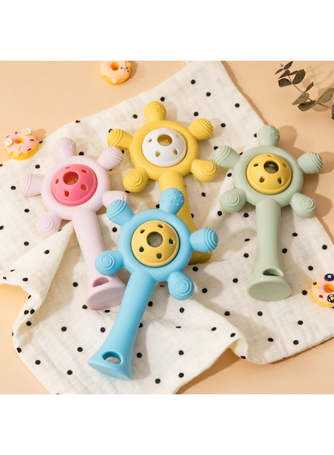Mini Treasures BPA Free Silicone Teether Toy Baby Rattle Toy Teething Ring Sensory Toys For Toddlers Teething Chewing Toy Baby Accessories - Image 2